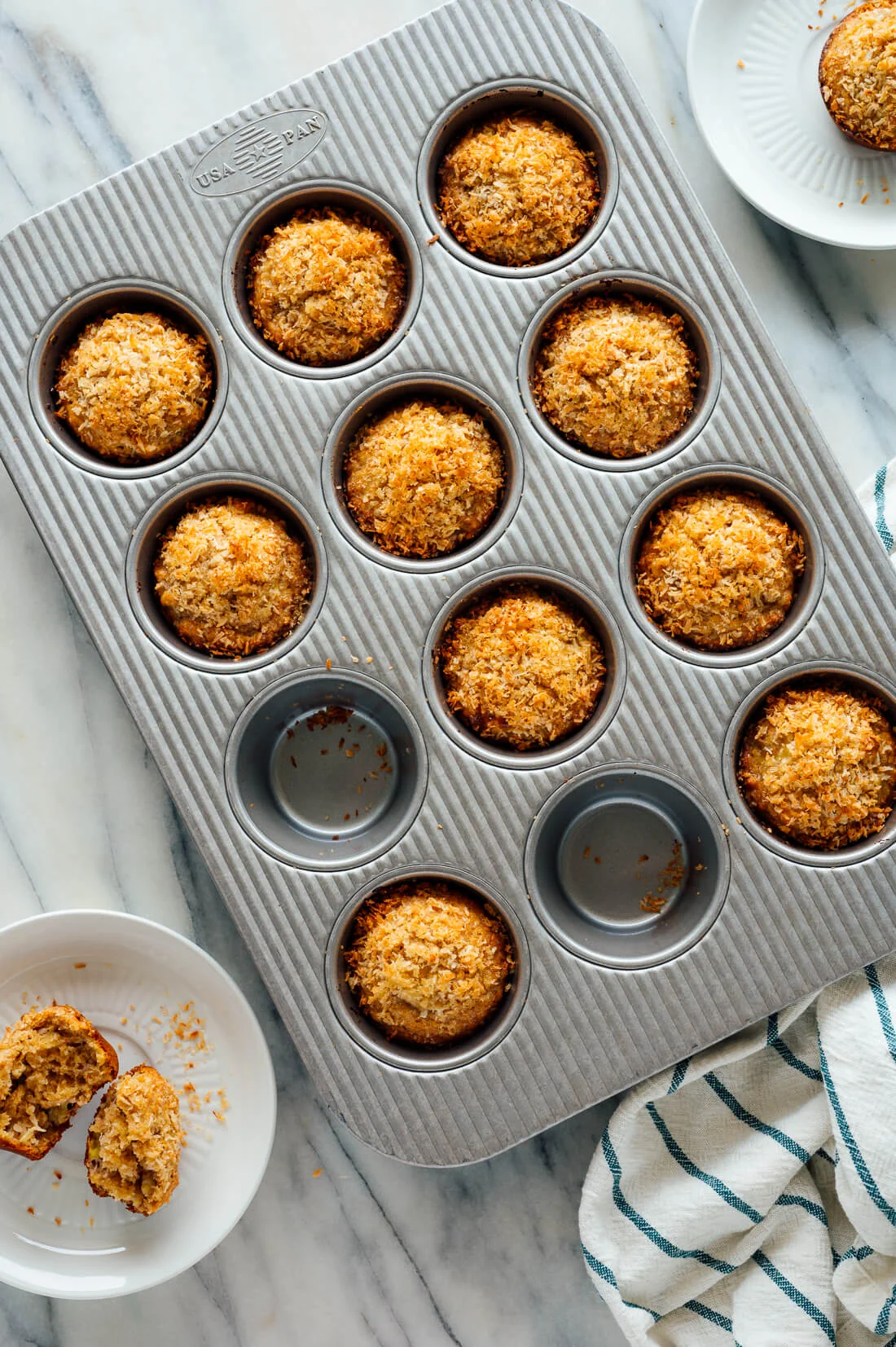 Tropical Banana Coconut Muffins (100% Whole Wheat)
