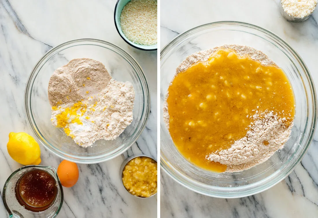 Tropical Banana Coconut Muffins (100% Whole Wheat)