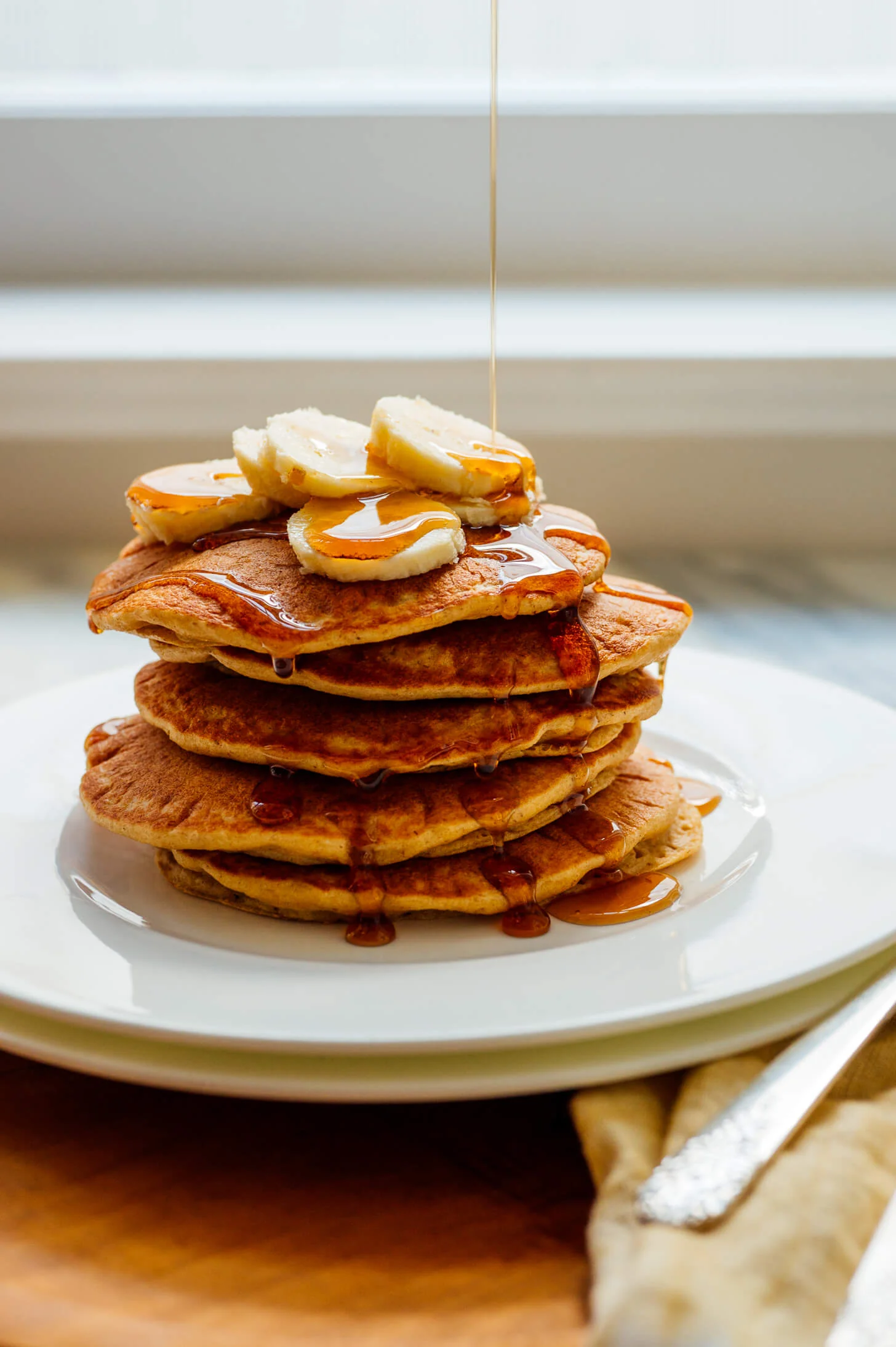 Easy Blender Oatmeal Pancakes (Healthy & GF)
