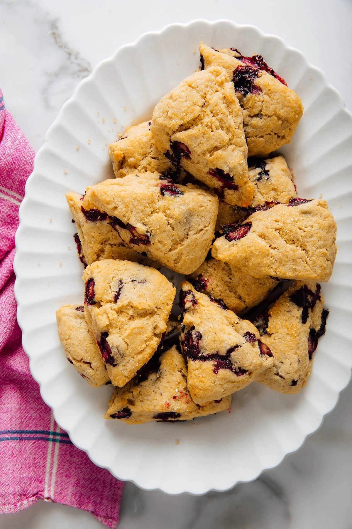 Tender, Bakery-Style Blueberry Scones