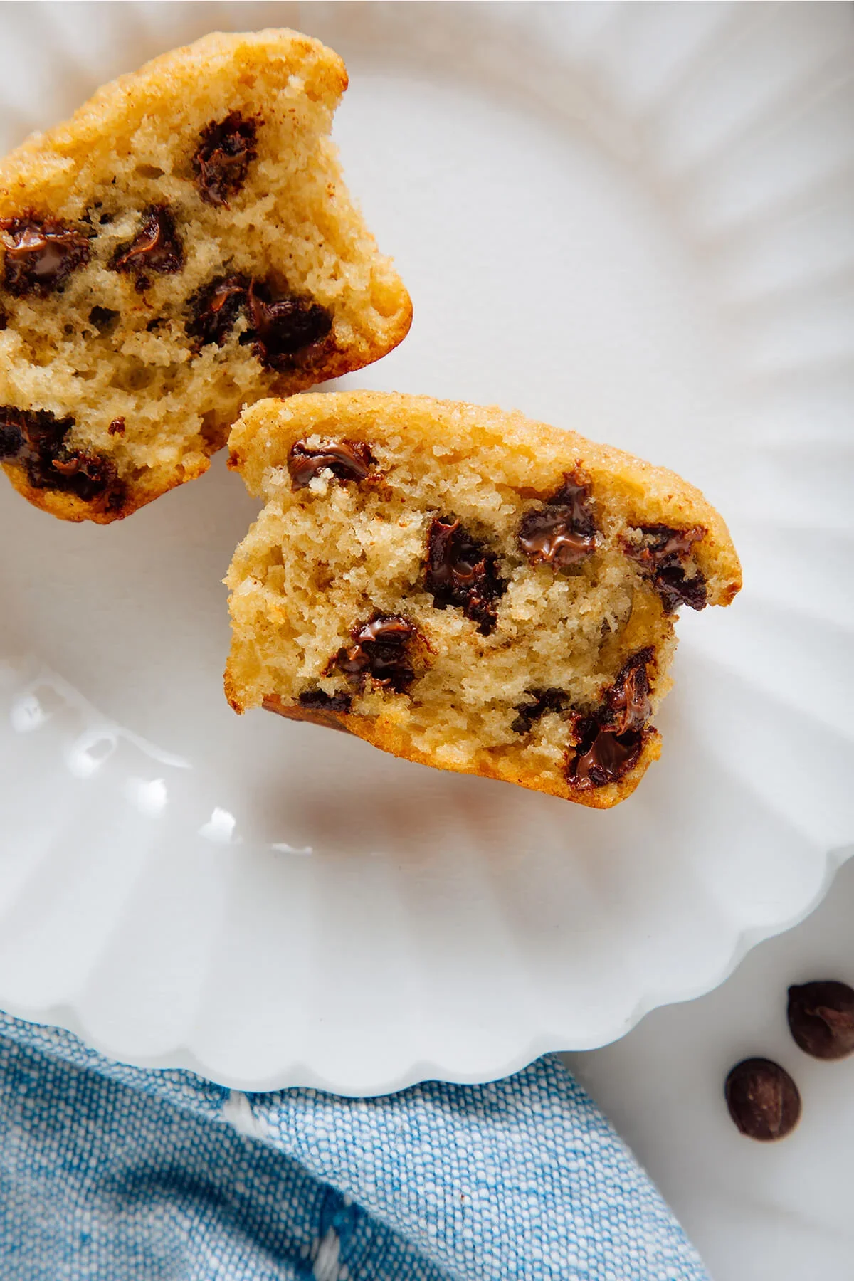 The Fluffiest Bakery-Style Chocolate Chip Muffins