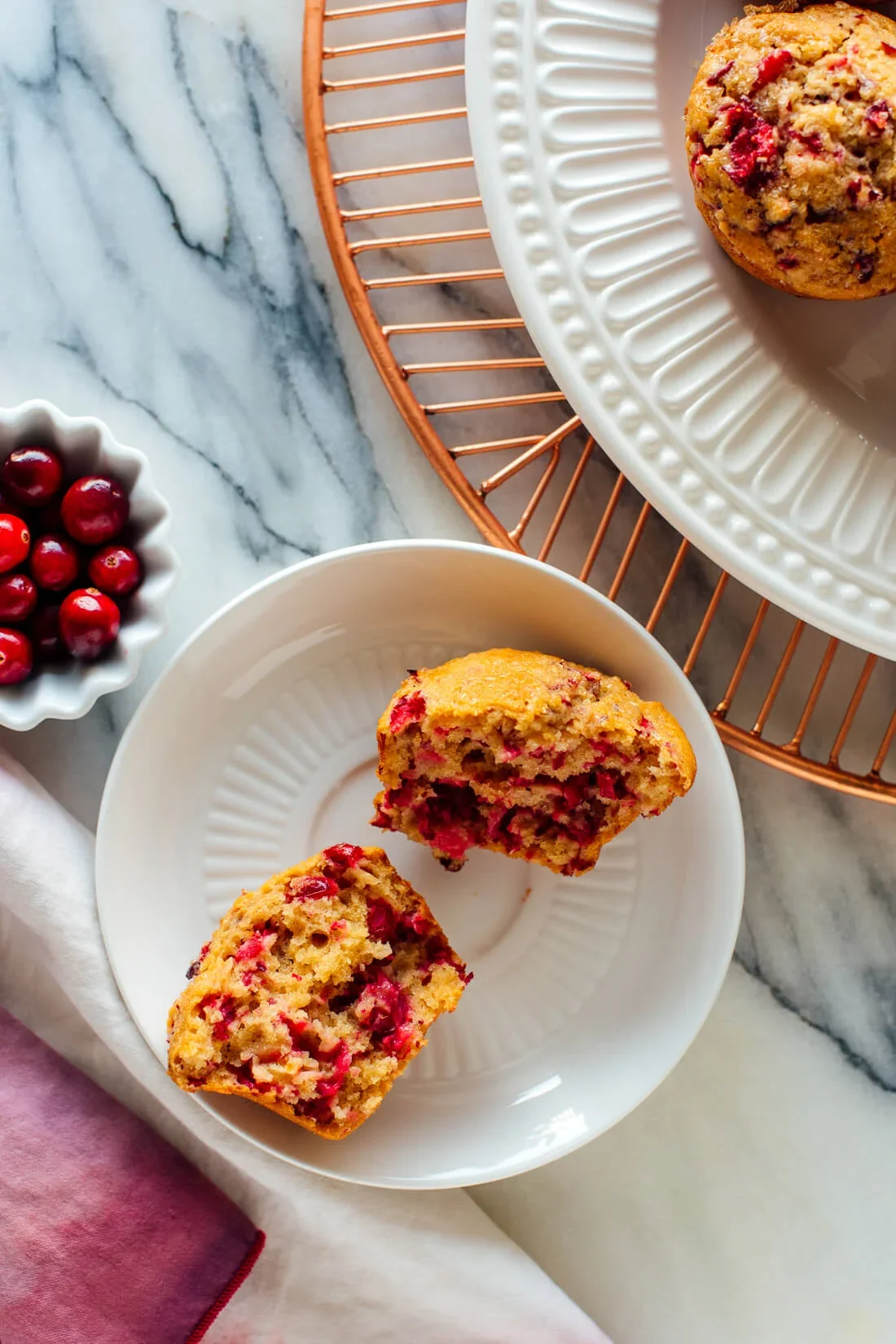 Fluffy Fresh Cranberry Orange Muffins